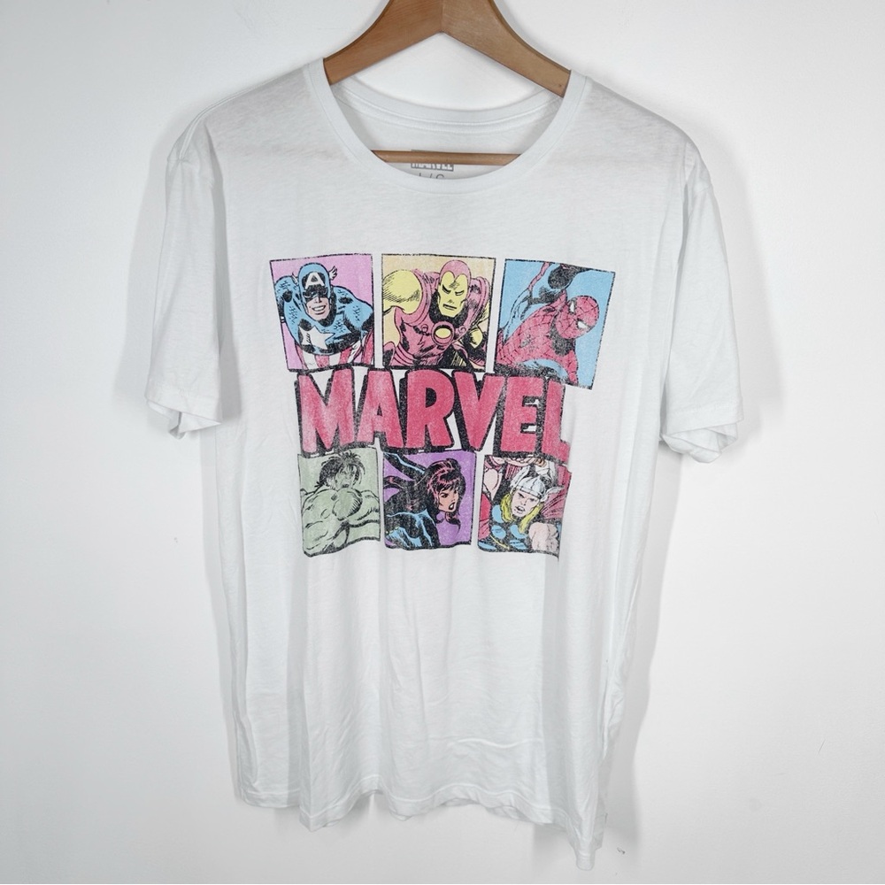 Marvel Graphic Tee Shirt Old Navy Men’s Size Large Spider-Man Captain America - Picture 4 of 6